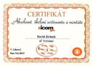 Certifikat-ricom-gas-David-Jiranek-2015