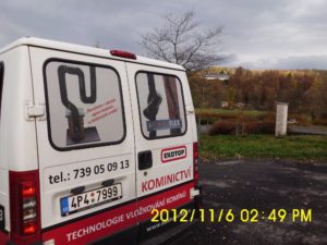 Vložkování komínů Furanflex zámek Zbiroh
